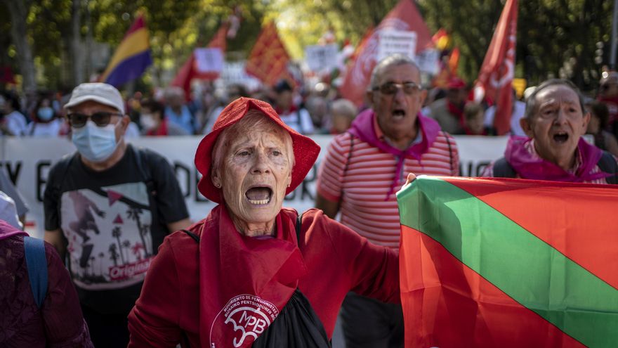 Participantes en la manifestación este sábado en Madrid.
