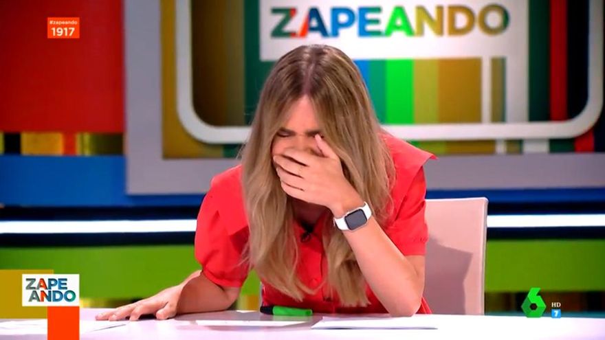 'Zapeando' se detuvo por el ataque de risa de María Gómez: "Lo voy a intentar"