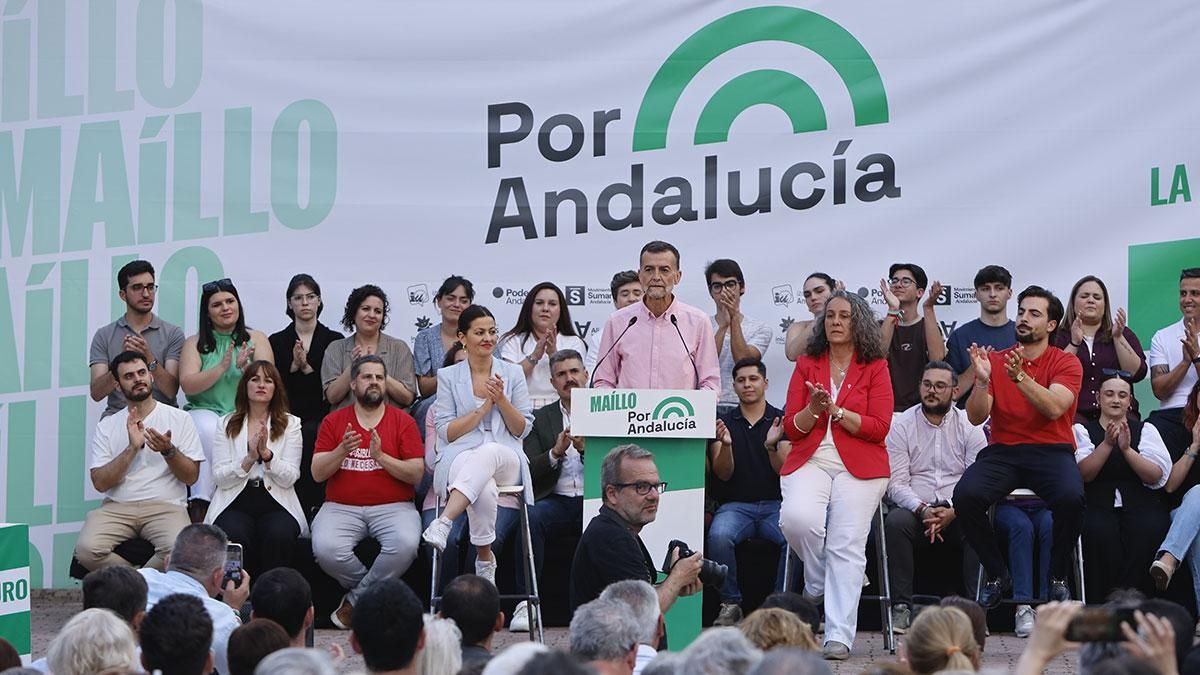 Mitin de Por Andalucía en la plaza de la Juventud de Córdoba