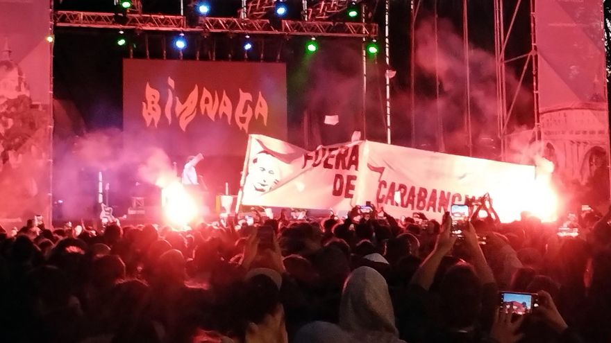 Críticas a un "pelotazo" de Almeida desde el escenario municipal de San Isidro: "Madrid no es de los buitres"