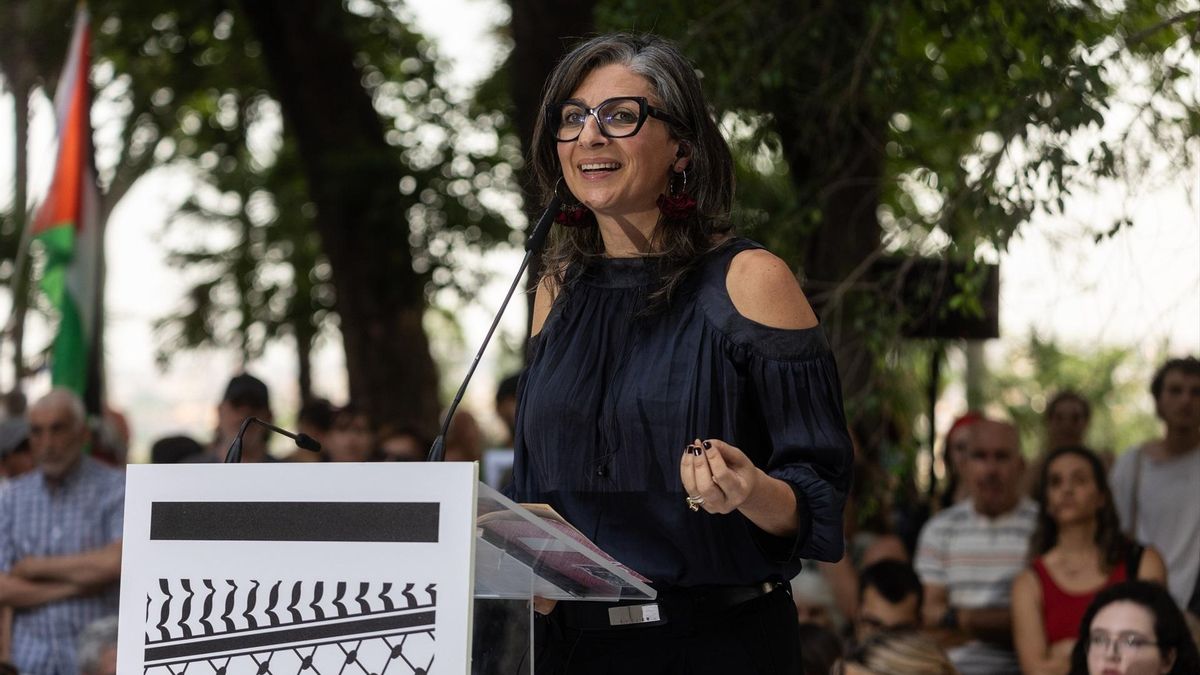 La relatora especial de la ONU para los Territorios Palestinos Ocupados, Francesca Albanese, en Madrid el 23 de junio de 2025.