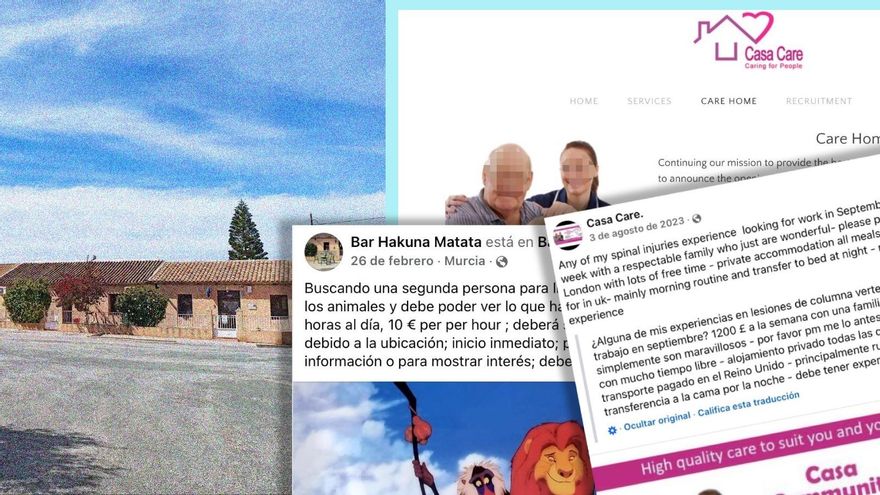 Una residencia ilegal de ancianos en un bar de pueblo de Cartagena: “Vimos a una mujer casi en coma”