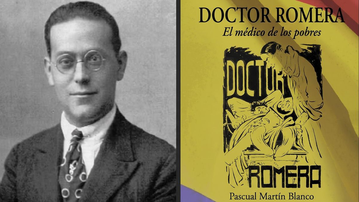 A la izquierda, Vicente Martín Romera. A la derecha, portada de 'El médico de los pobres'. No hay disponible ninguna imagen de Emilia Simón