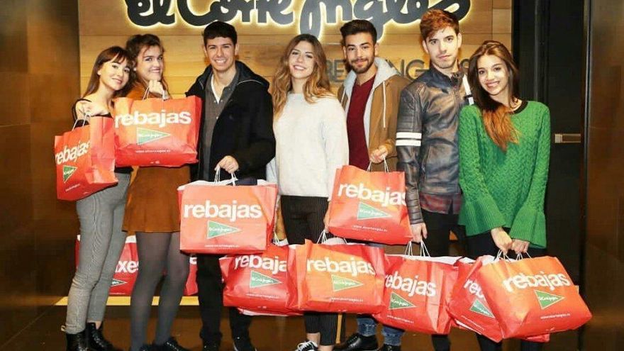 Los concursantes de OT en El Corte Inglés