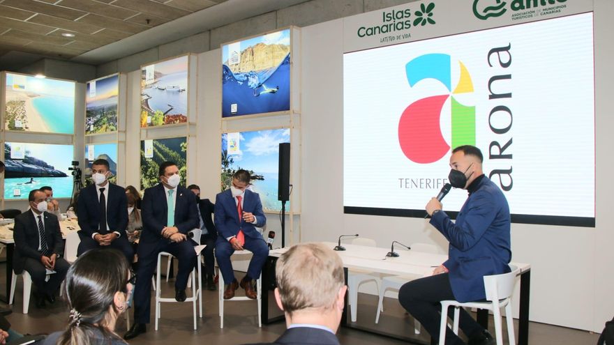 El stand de la Asociación de Municipios Turísticos de Canarias en Fitur, escaparate de la promoción de los destinos isleños