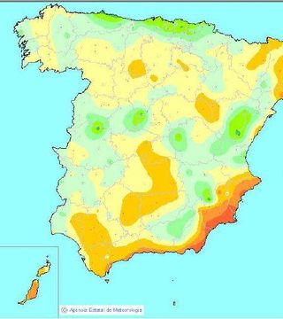Porcentaje de precipitación acumulada sobre el normal desde el inicio del año hidrológico AEMET