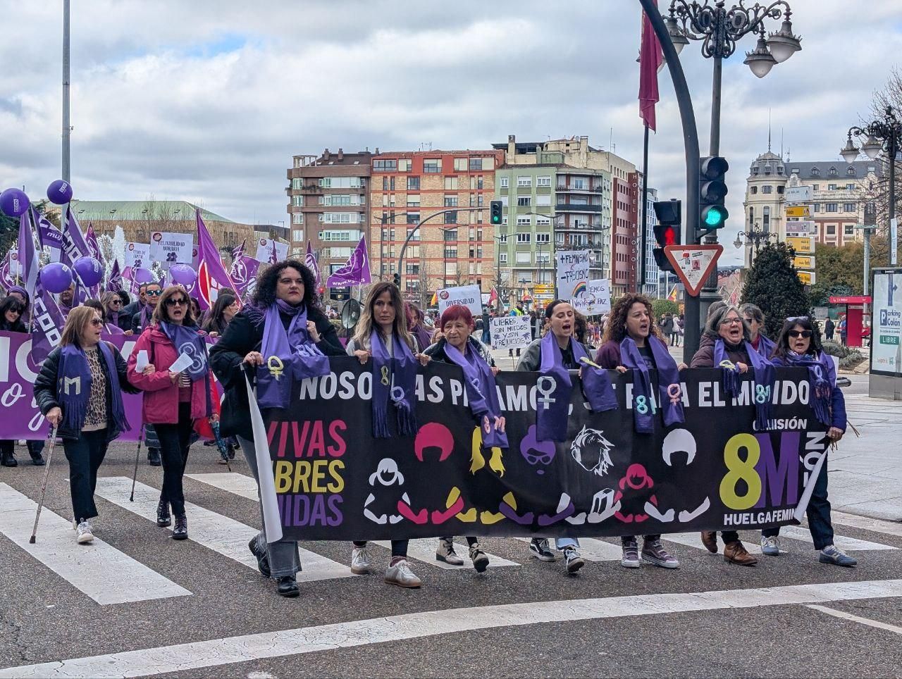La manifestación del 8M, Día Internacional de las Mujeres, en León