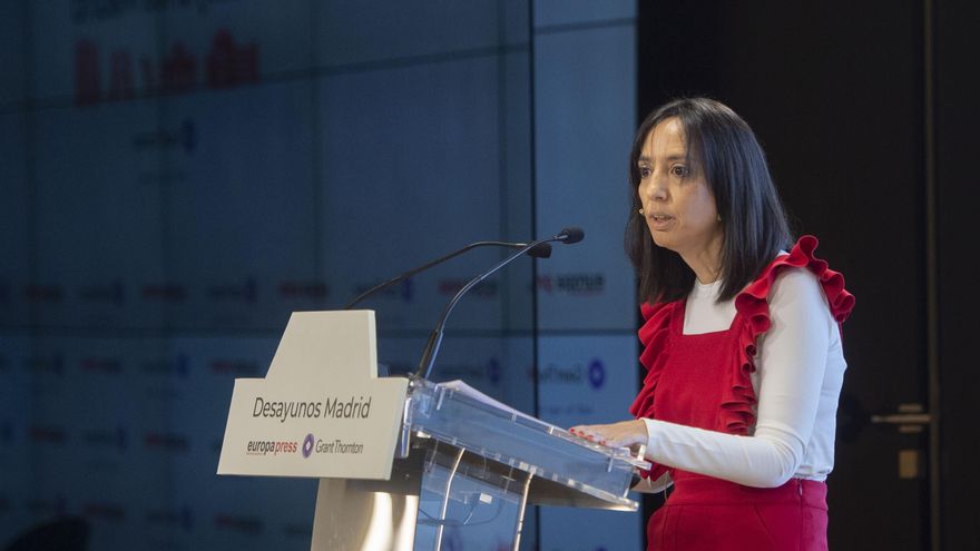 La delegada del Gobierno en la Comunidad de Madrid, Mercedes González, protagoniza un Desayuno Informativo de Europa Press en el Auditorio Meeting Place, a 28 de junio de 2021, en Madrid (España).