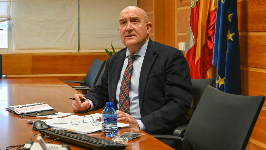 Jesús Julio Carnero, la semana pasada en el Consejo Consultivo de Política Agrícola para asuntos comunitarios, que se celebró telemáticamente.