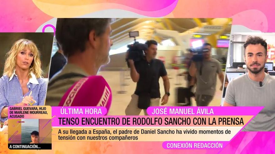 Emma García junto a su reportero José Manuel Ávila en 'Fiesta'