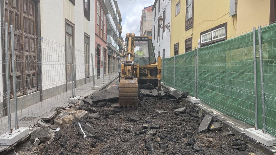 Inicio de los trabajos de peatonalización en La Laguna