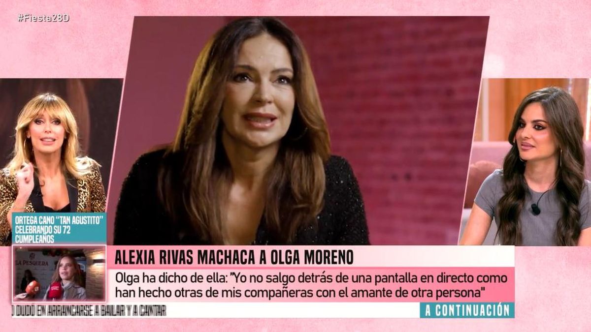 Emma García y Alexia Rivas contestan a Olga Moreno desde 'Fiesta'