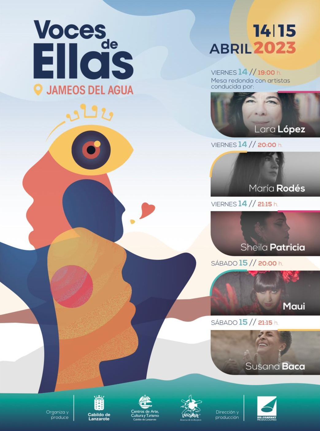 Cartel del ciclo 'Voces de ellas'.