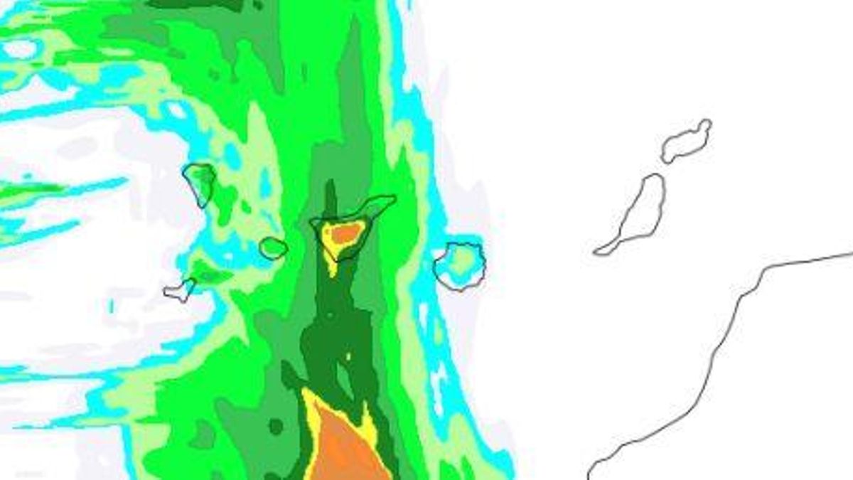 Mapa de precipitaciones esperadas en las islas