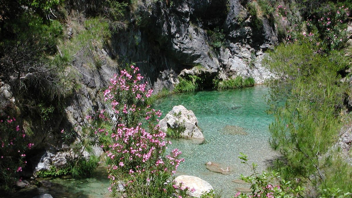 El sendero permite sumergirse en un entorno de aguas de color verde esmeralda y cristalinas