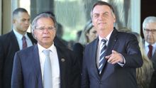 El ministro de economía, Paulo Guedes, junto al presidente brasileño, Jair Bolsonaro.