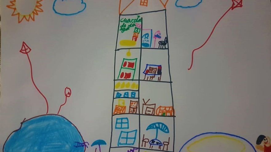 Jazmín, de 8 años, relata cómo ha sido su experiencia de estudiar en casa. Ve a la COVID-19 como un virus que los ha encerrado.