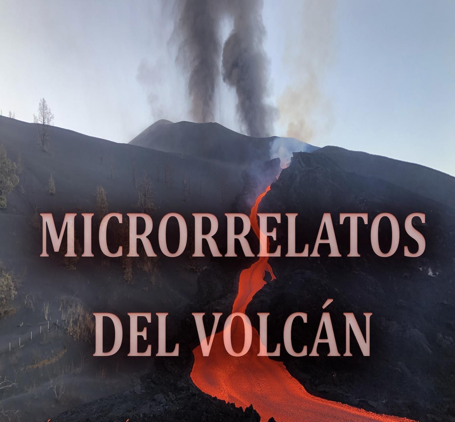 Imagen del cartel de 'Microrrelato del volcán' que se proyecta en el Teatro Chico el 27 de diciembre.