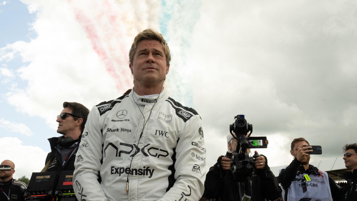 Brad Pitt en 'F1'. Imagen cedida por Scott Garfield.