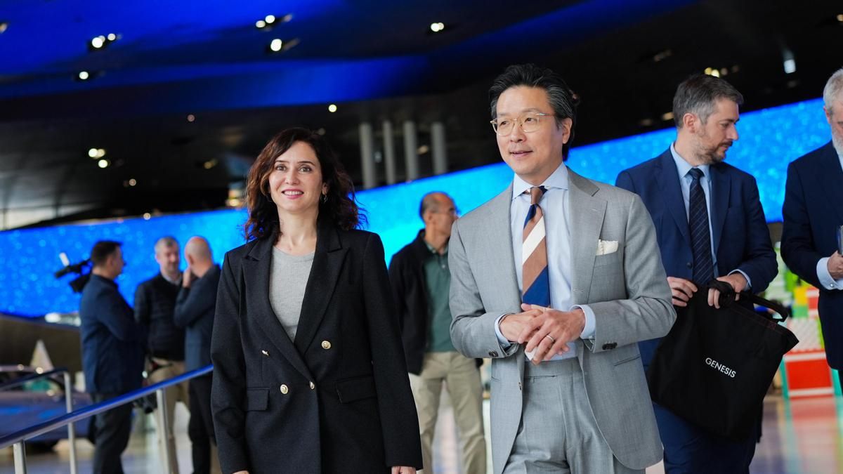 La presidenta de la Comunidad, Isabel Díaz Ayuso, visita la sede central de la multinacional coreana Hyundai, ubicada en Goyang, en Corea del Sur, en su viaje de 2024.