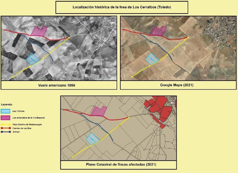 Localización histórica de la fosa de Los Cerralbos.