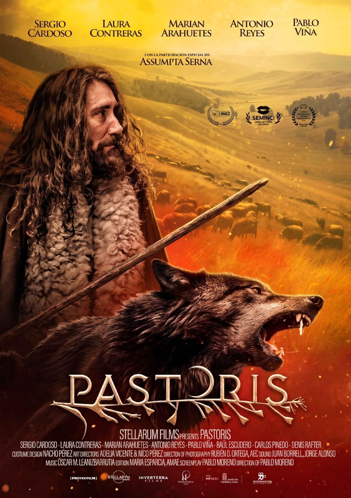 Cartel película Pastoris en 'palra del Rebollar' del asturleonés salmantino.