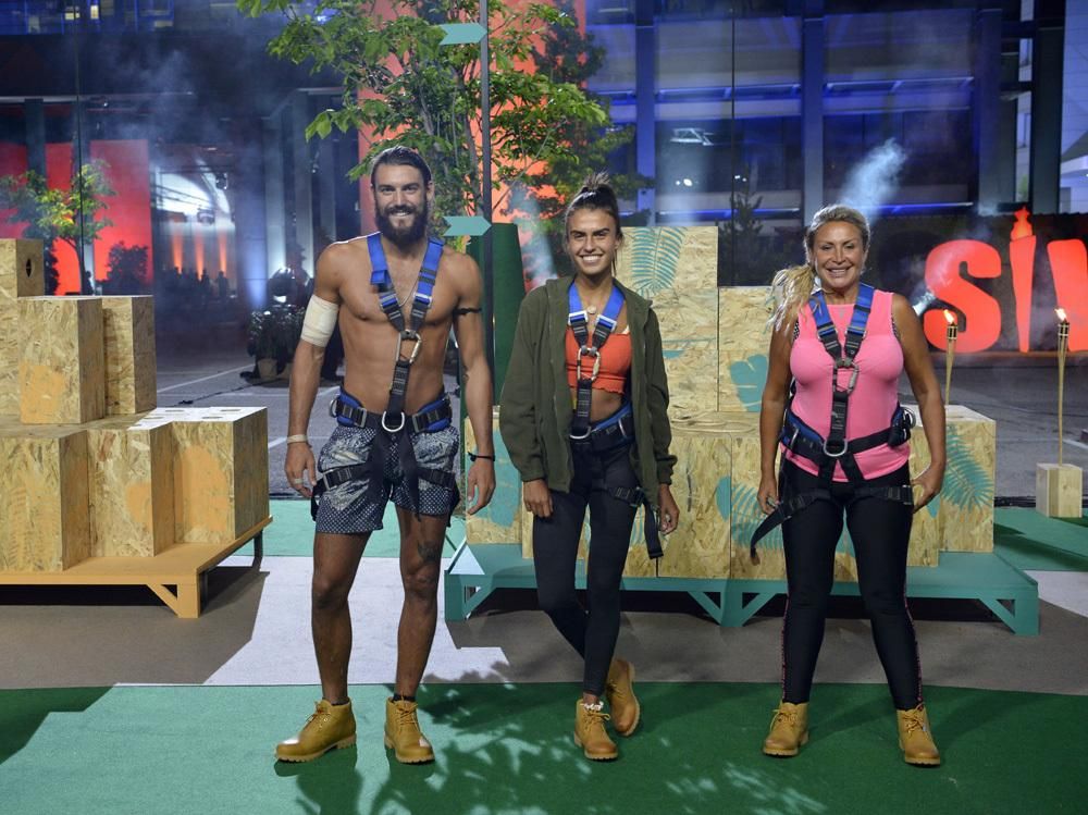 Logan, Sofía y Raquel, antes de la primera prueba de la gala final