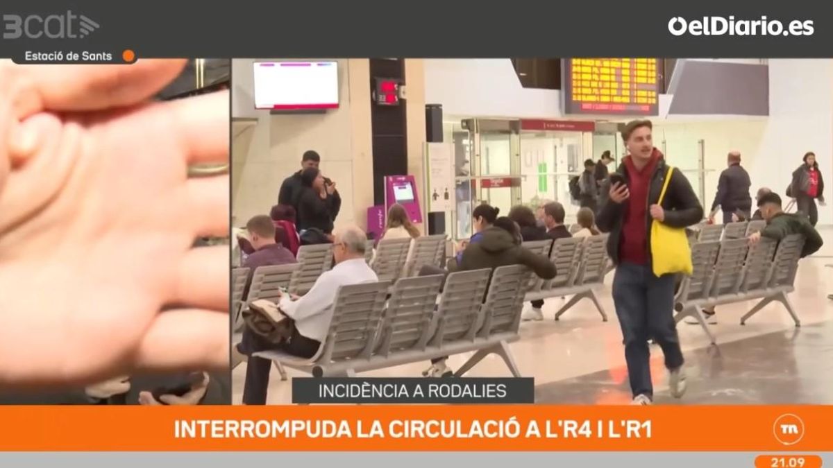 Un vigilante de Adif impide un directo a un periodista de TV3 en la estación de Sants