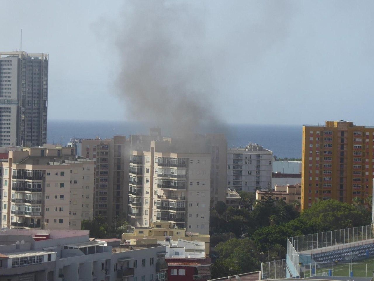 Incendio en Santa Cruz de Tenerife