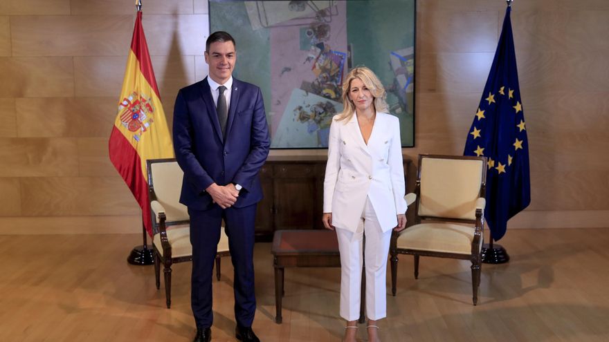 Sánchez y Yolanda Díaz pactan "intensificar" las negociaciones para tener un acuerdo este mes