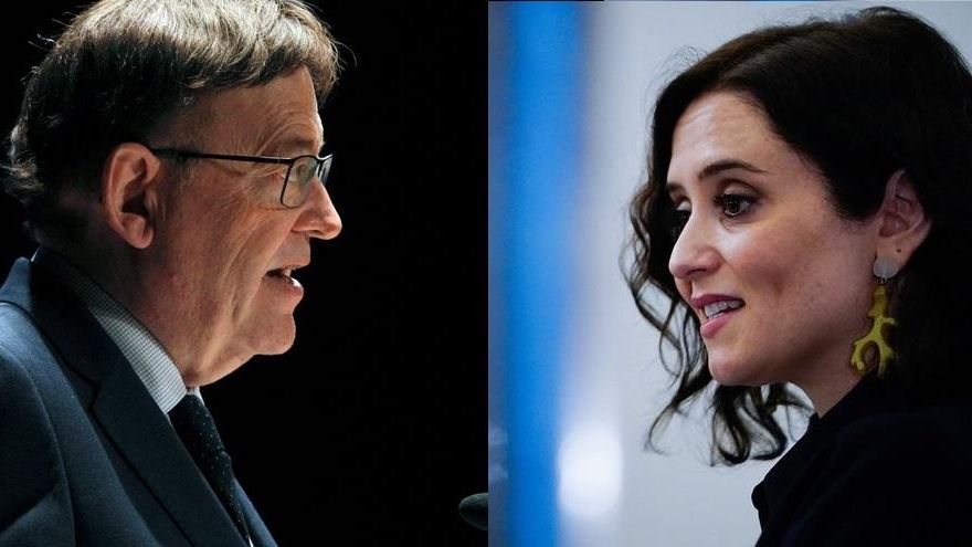 Ximo Puig e Isabel Díaz Ayuso.