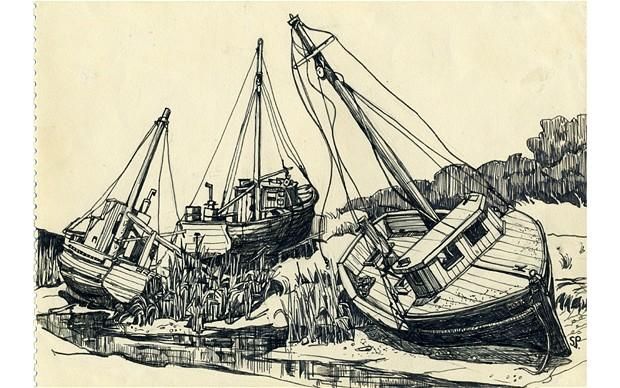 Dibujos de Sylvia Plath en Benidorm