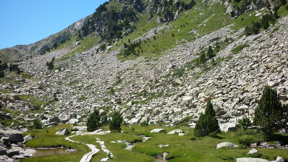 Cursos de agua en el entorno del Planell d'Aigüestortes.