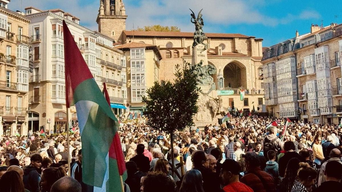 Protestas en Bilbao contra el genocidio, este miércoles