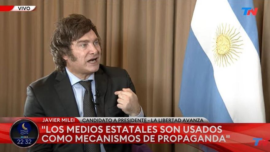 Javier Milei apuntó contra el periodismo: "Los medios estatales son mecanismos de propaganda política"