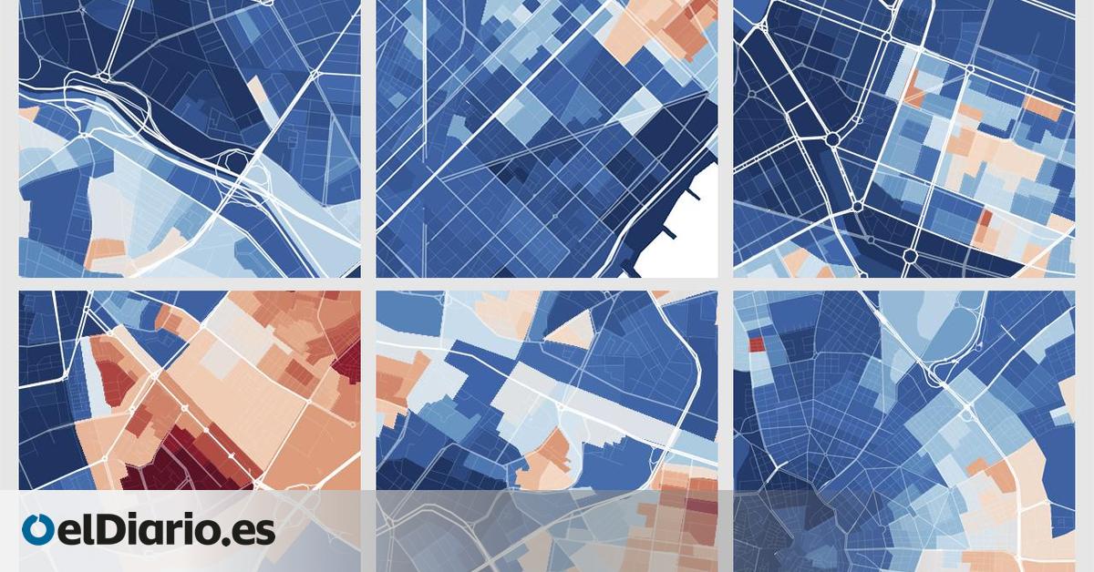 El nuevo mapa de la renta, calle a calle: ¿vives en un barrio rico o pobre?