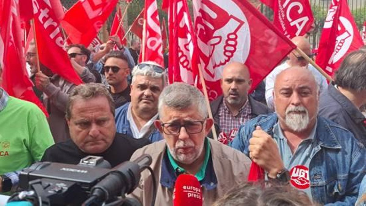 Imagen de la movilización facilitada por UGT-A