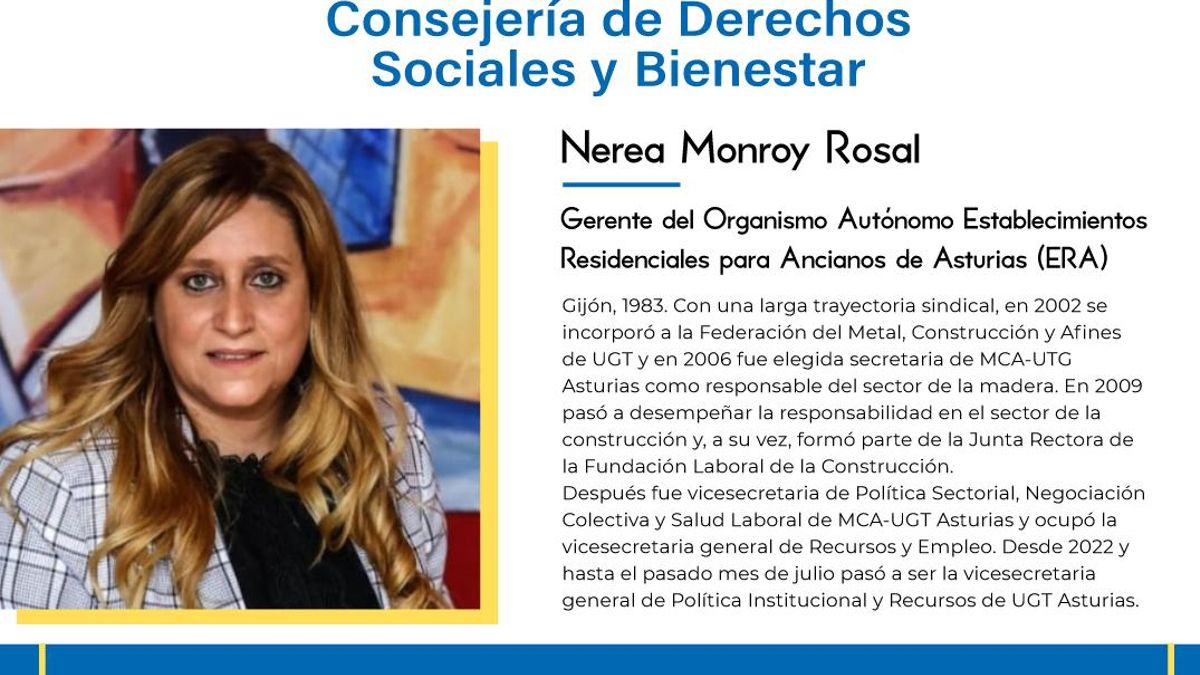 Nerea Monroy llevaba tres años al frente de la dirección-gerencia del ERA y será, a partir del próximo 31 de agosto, la nueva consejera de Derechos Sociales y Bienestar de Asturias