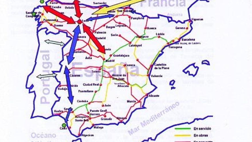 logística mapa león sinergia transportes ferrocarril tren ave economía