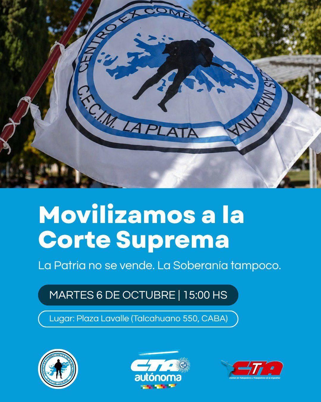 La convocatoria del CECIM y las dos CTA para el martes próximo.