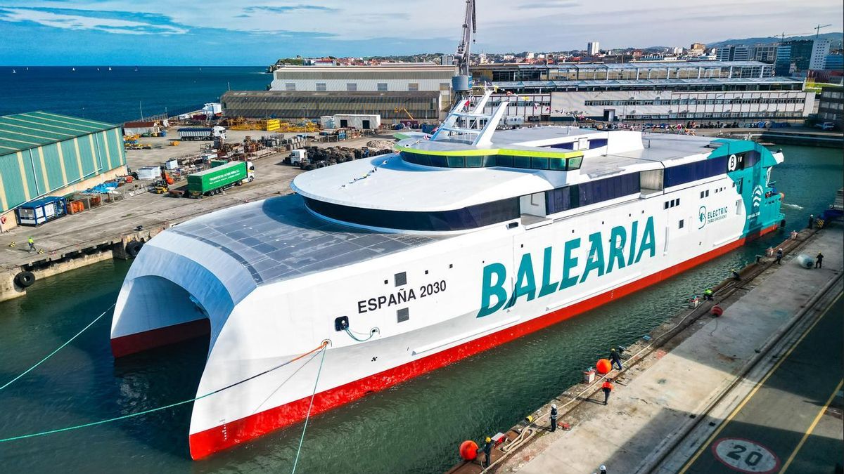 Baleària pone a flote su primer ‘fast ferry’ 100% eléctrico que conectará Tarifa y Tánger a partir del verano de 2027