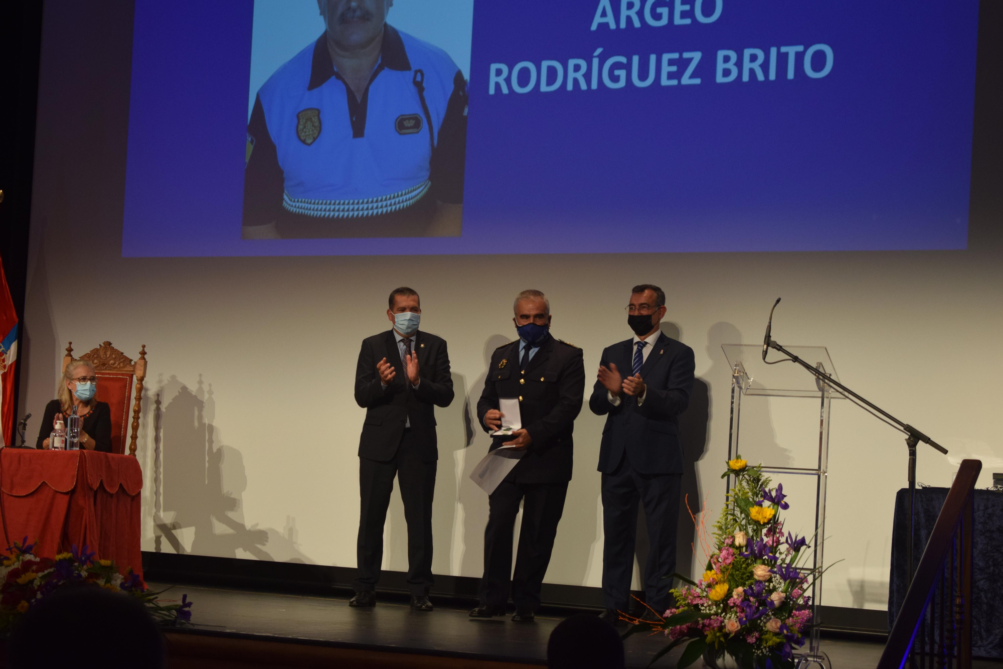Argeo Rodríguez en el acto de reconocimiento.