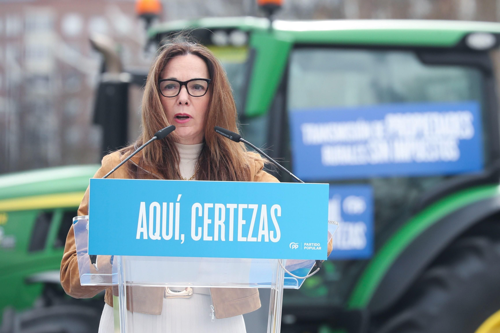 María José Álvarez Casais en un mitin electoral del PP de las autonómicas.