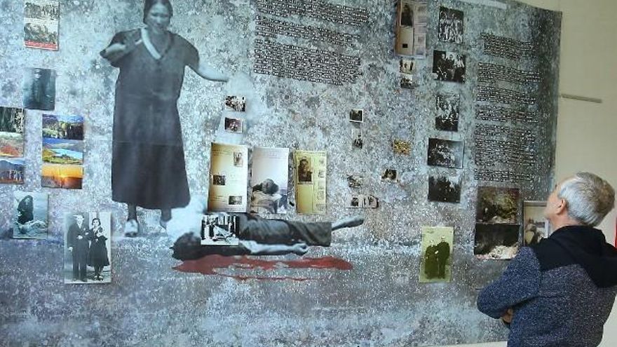 César Sánchez / ICAL Exposición 'Testigos de la Historia, la Memoria Histórica en la provincia de León', en la localidad de Fabero.