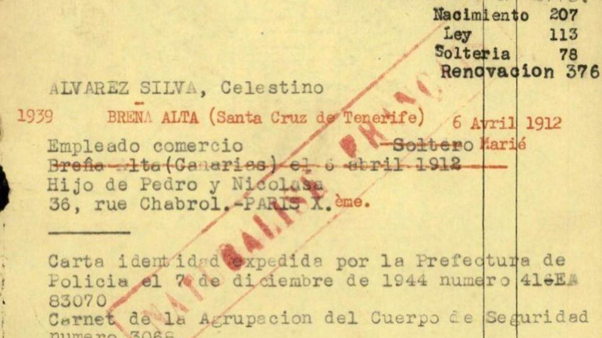 Celestino Álvarez Silva, exiliado canario en Francia