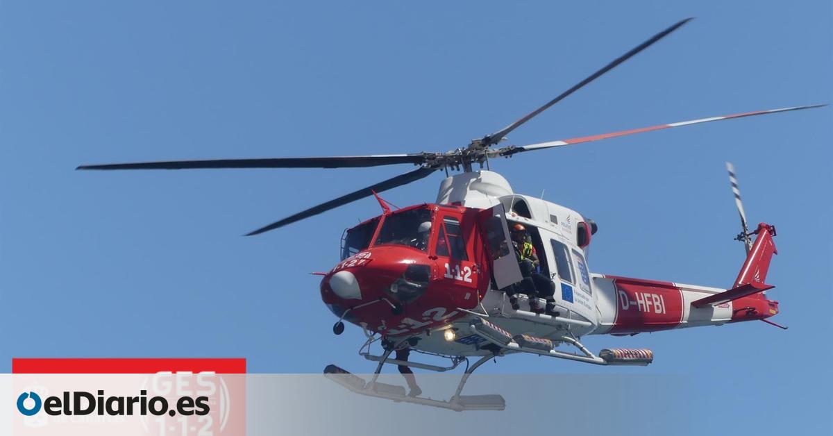 Rescatado en helicóptero senderista tras desorientarse y quedar en una zona de difícil acceso en Yaiza