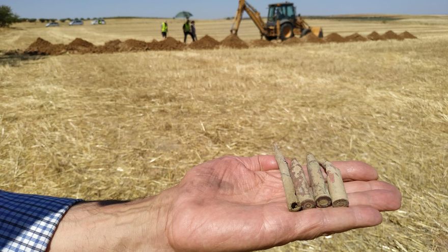 Aparecen casquillos de bala en la finca donde buscan a cinco represaliados por el franquismo