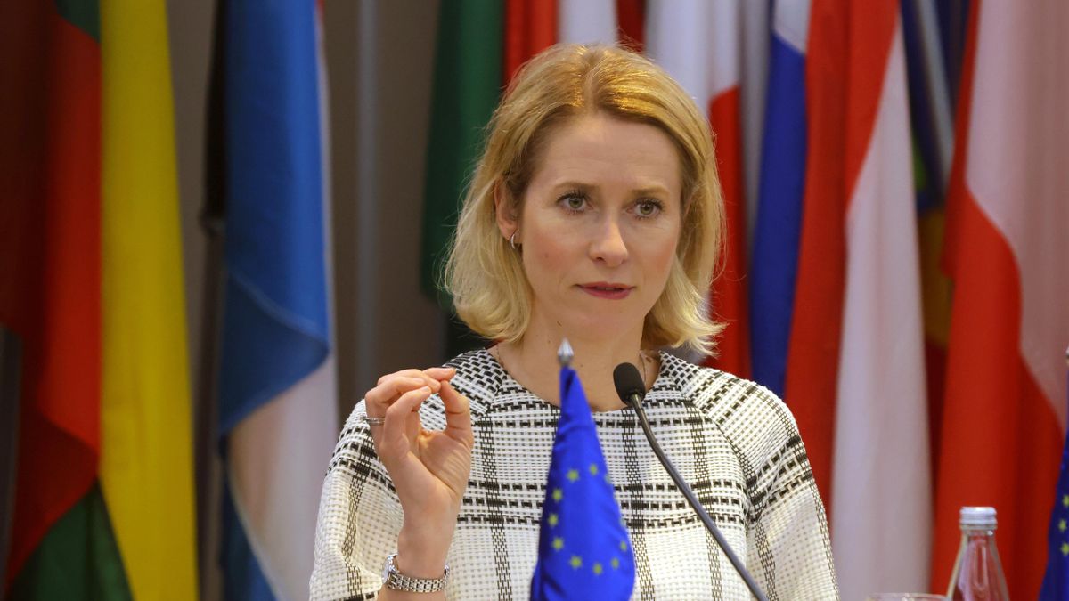 La alta representante de la UE para Asuntos Exteriores y Política de Seguridad, Kaja Kallas, ofrece una conferencia de prensa en Belgrado, Serbia, el 22 de mayo de 2025. Kallas está de visita oficial en Serbia. (Belgrado) EFE/EPA/ANDREJ CUKIC