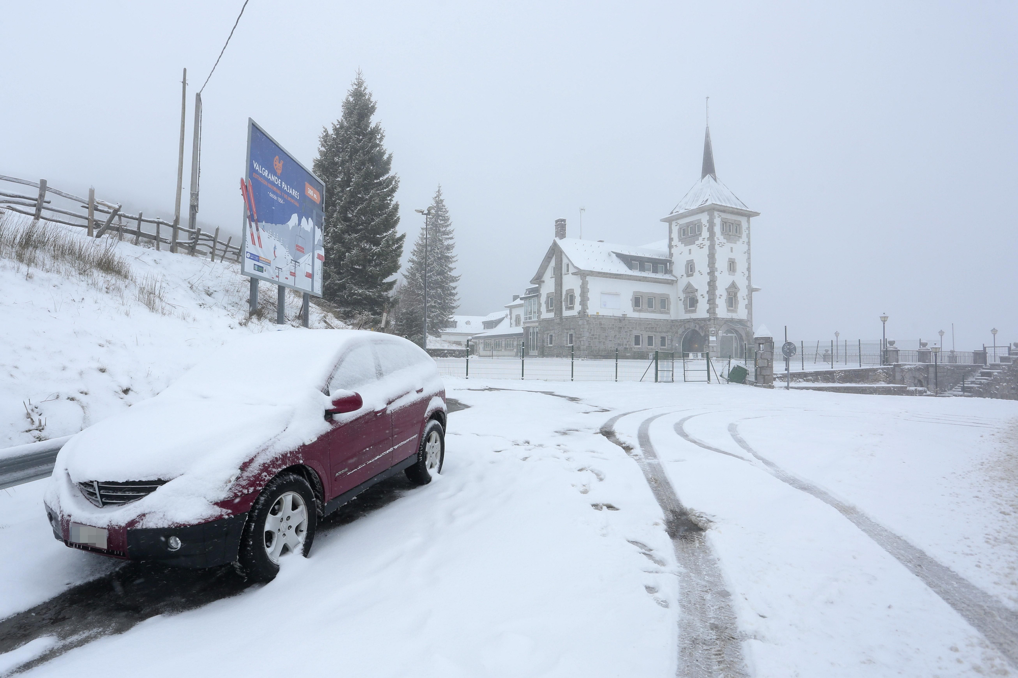 Nieve en el Puerto de Pajares.