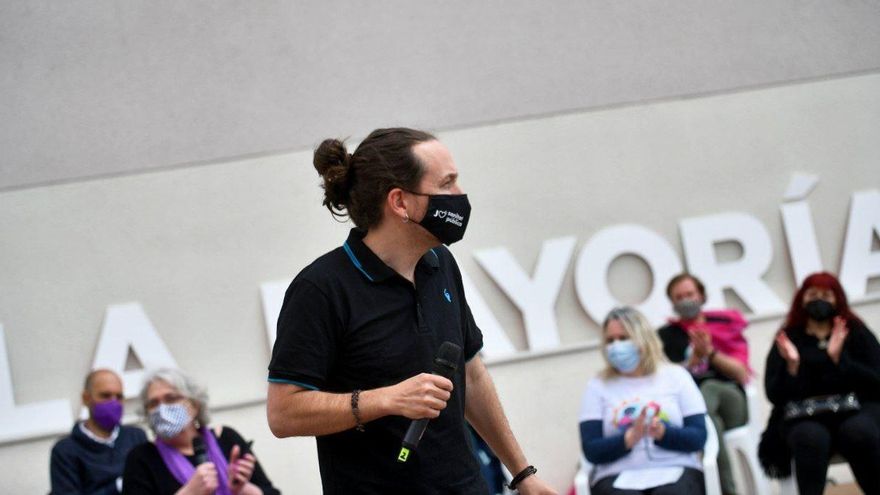Pablo Iglesias, en un acto con colectivos lgtbi de precampaña este viernes